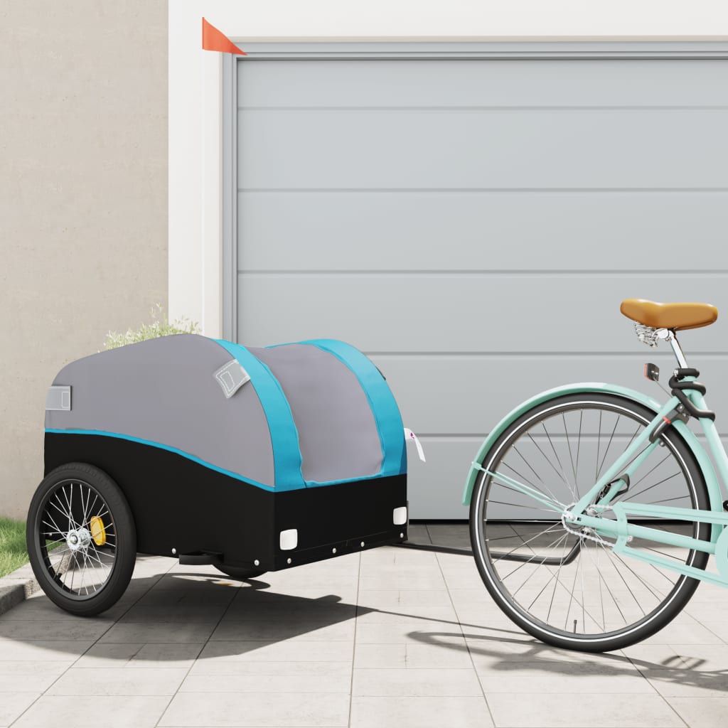 Bike Trailer Black and 45 kg in Blue