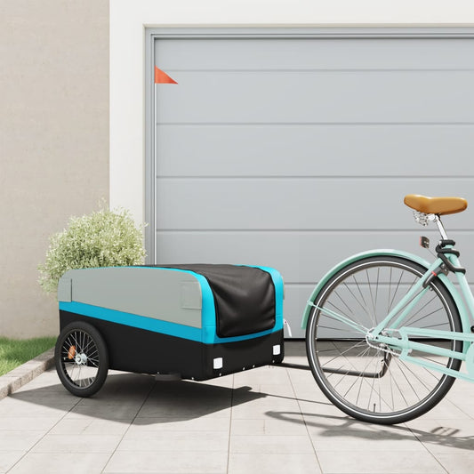 Bike Trailer Black and 45 kg in Blue