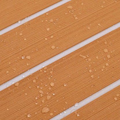 Close up of the boat mat surface with water droplets on the texture