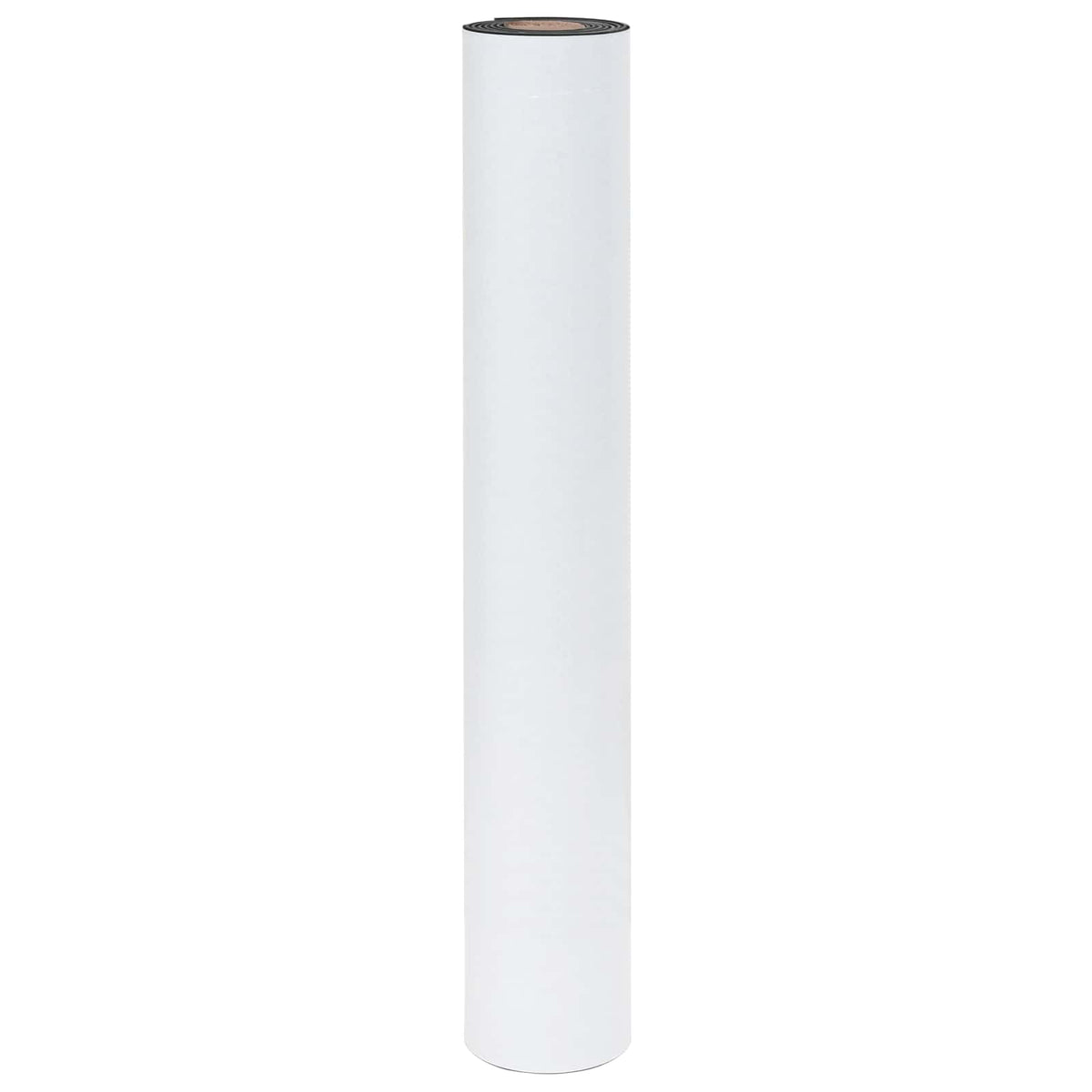 the boat mat, a tall white cardboard tube with the dark grey and black striped mat rolled inside