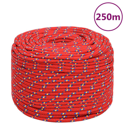 Boat Rope Polypropylene Length 250 m Red 8 mm
