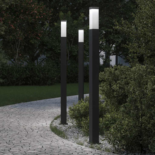 vidaXL Bollard Lights 3 pcs 110 cm Black IP44 1