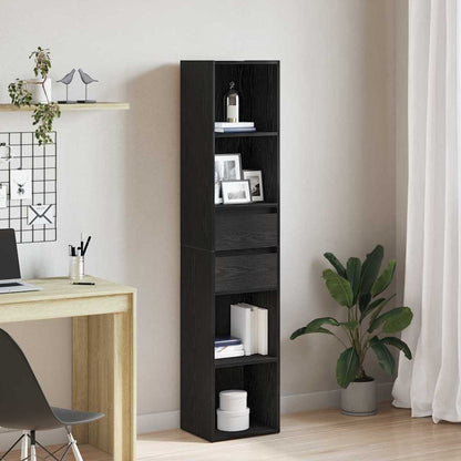 Book Cabinet 36x30x171 cm Engineered Wood Black oak