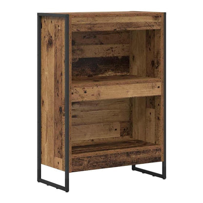 Bookcases & Standing Shelves with two open shelves and a rustic wood finish