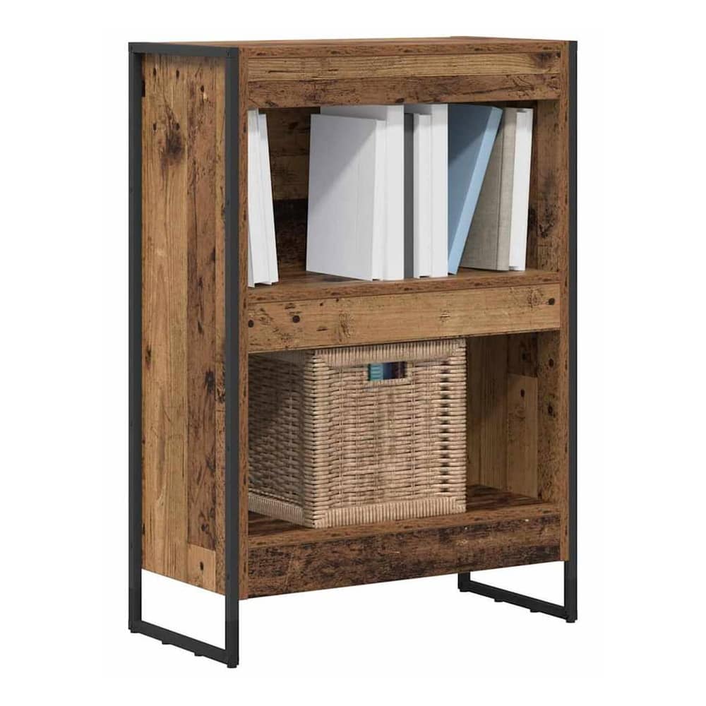 Bookcases & Standing Shelves with books and a basket on the lower shelf