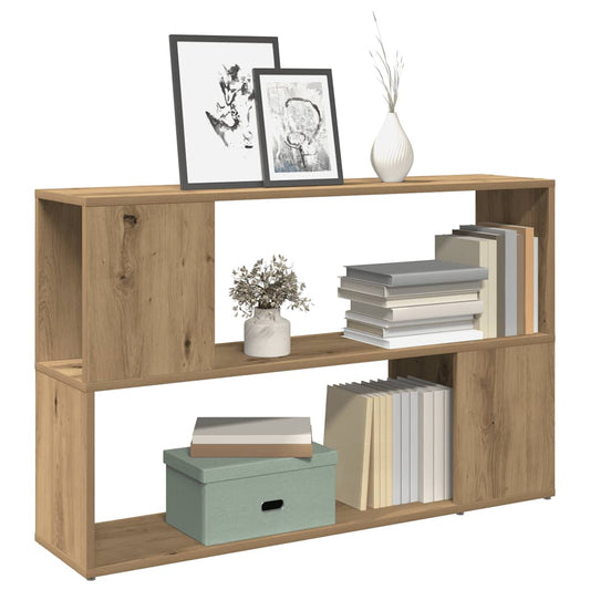 vidaXL Book Cabinet Artisan Oak Engineered Wood with two shelves and two compartments