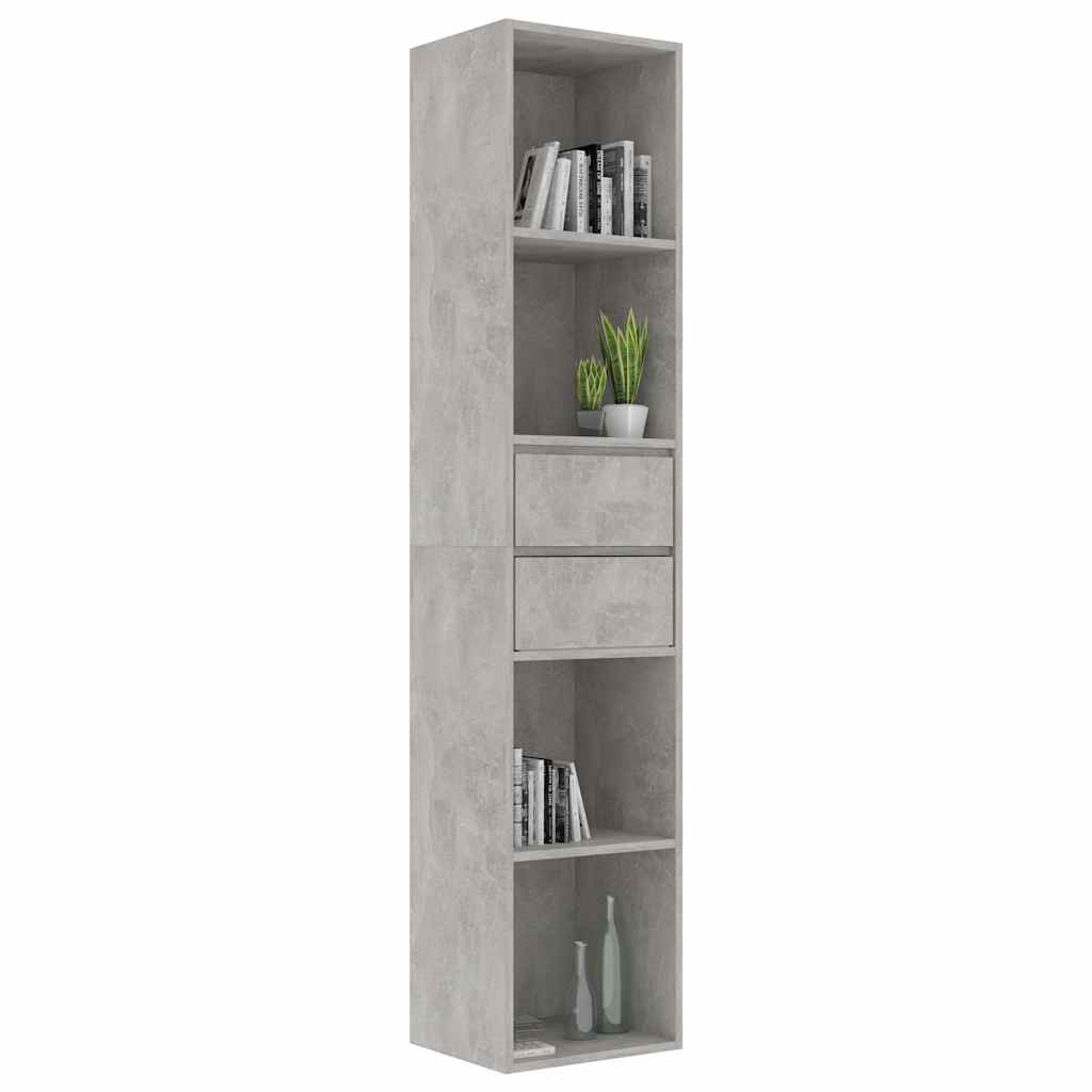 The storage unit filled with books and decorative items on its various shelves