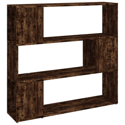 The smoked oak book cabinet with three open shelves