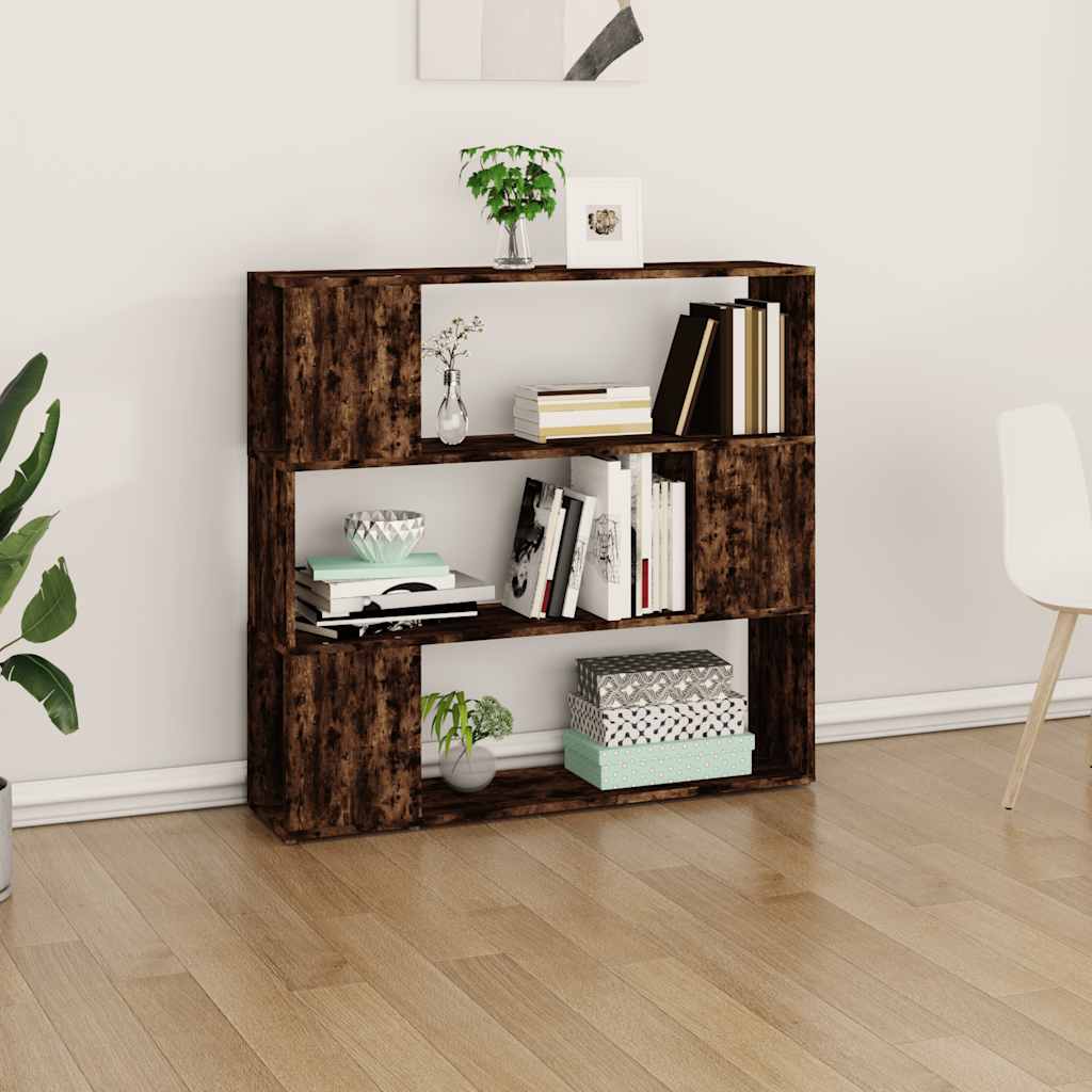 The book cabinet room divider filled with books and decorative items