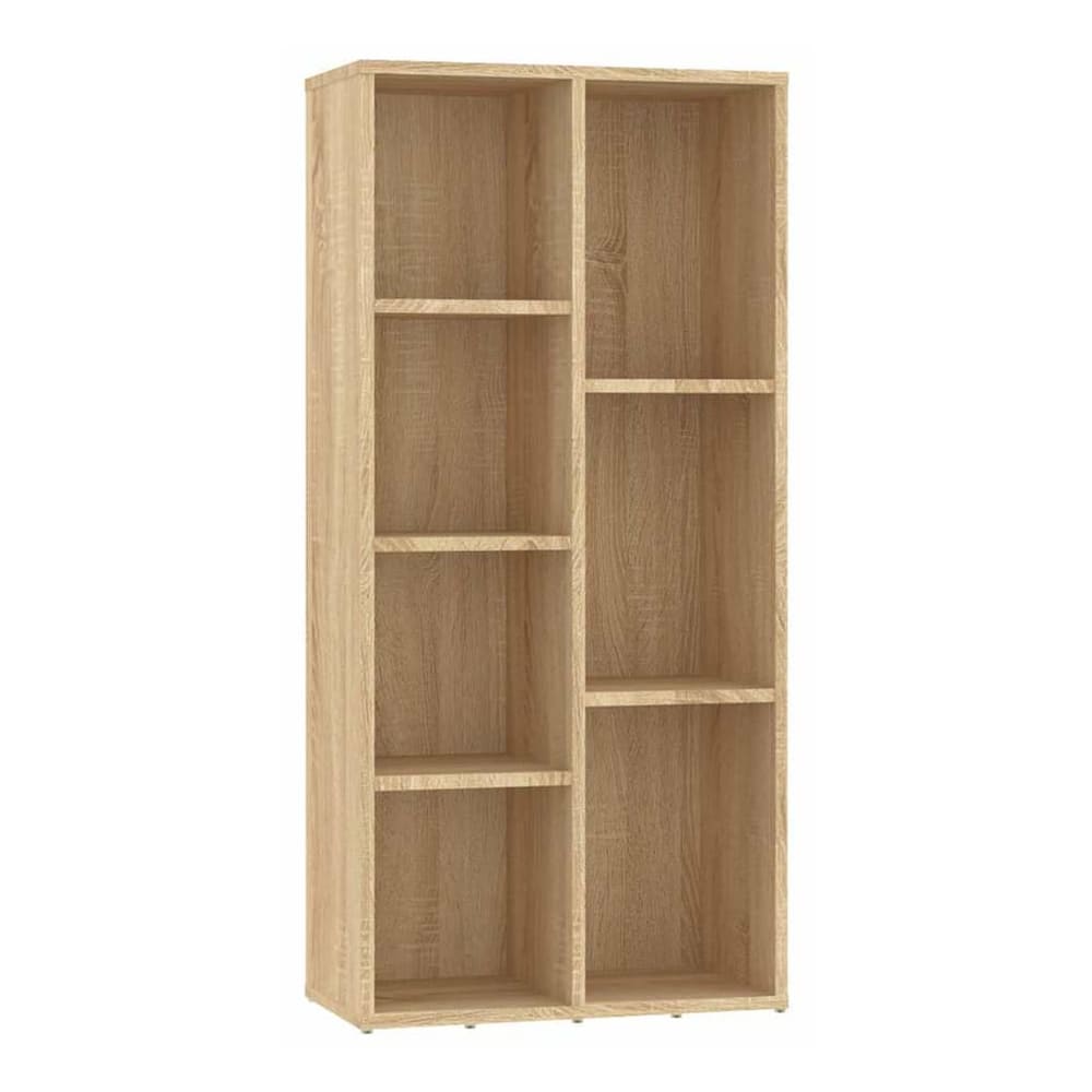 The tall rectangular book cabinet with eight shelves, front view
