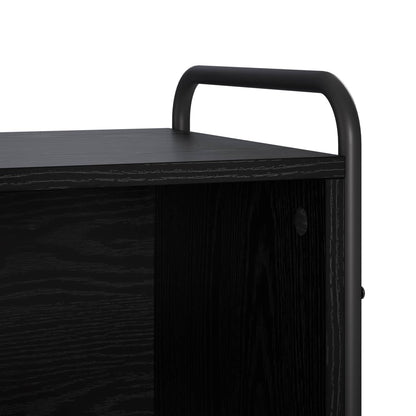 Book Cabinet Engineered Wood Black Oak