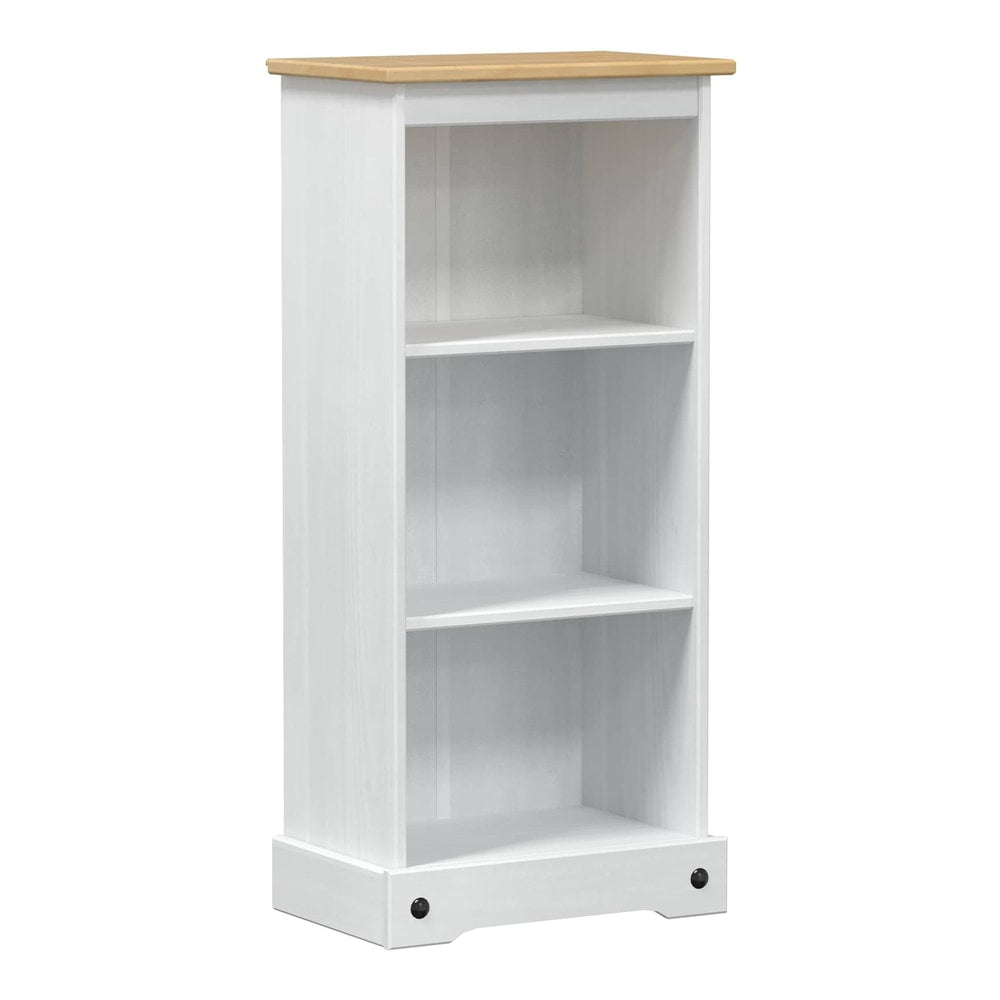 the white pine wood bookcase with a natural wood top