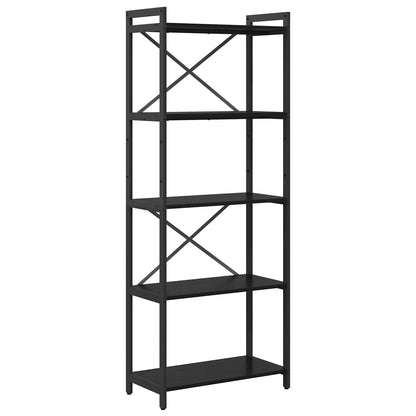 Bookshelf 60 x 30 x 85 cm Engineered Wood Width 60 cm Black oak 153 cm