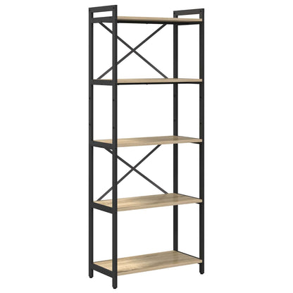 Bookshelf 60 x 30 x 85 cm Engineered Wood Width 60 cm Sonoma oak 153 cm