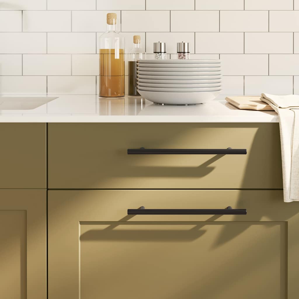 Cabinet Handles Stainless Steel 20 Black 192 mm