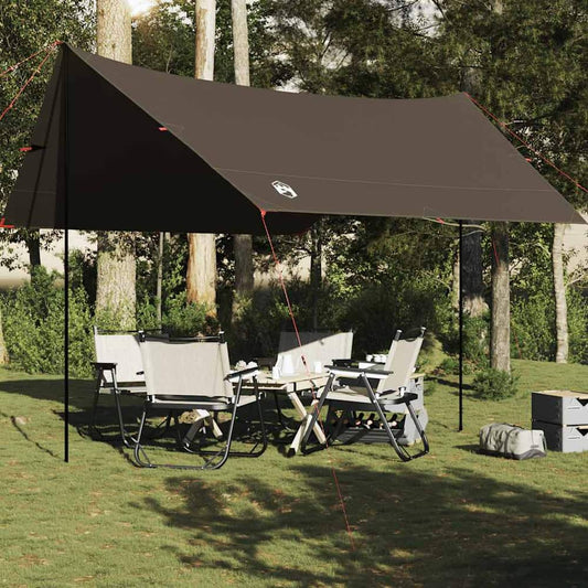 Camping Tarp Waterproof in Brown