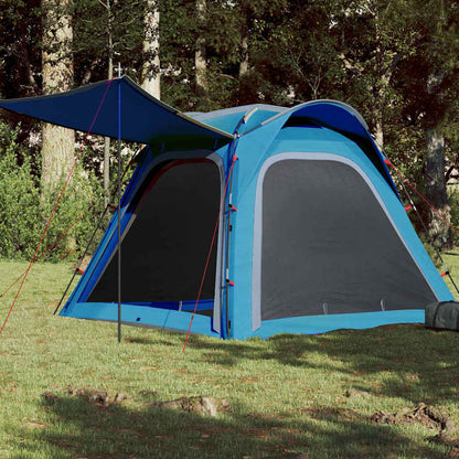 Camping Tent 4-Person Quick Release Waterproof in Blue