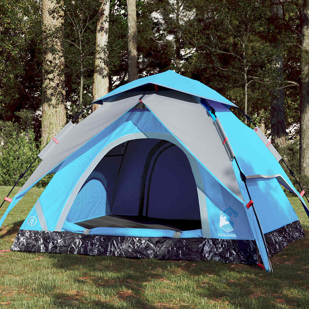 Camping Tent Dome Quick Release Blue
