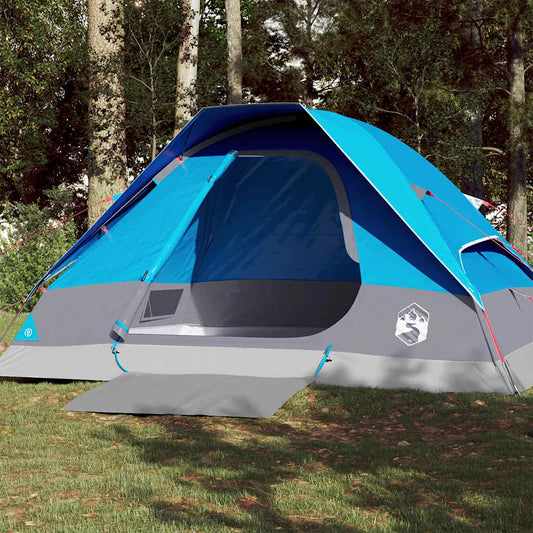Camping Tent Dome Waterproof 4-person in Blue