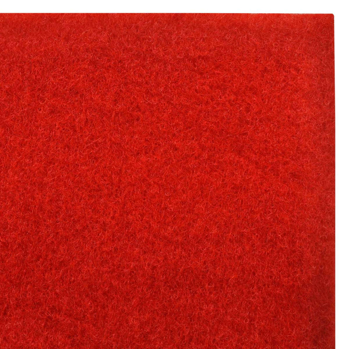 Close-up of the texture of the red polyester door mat