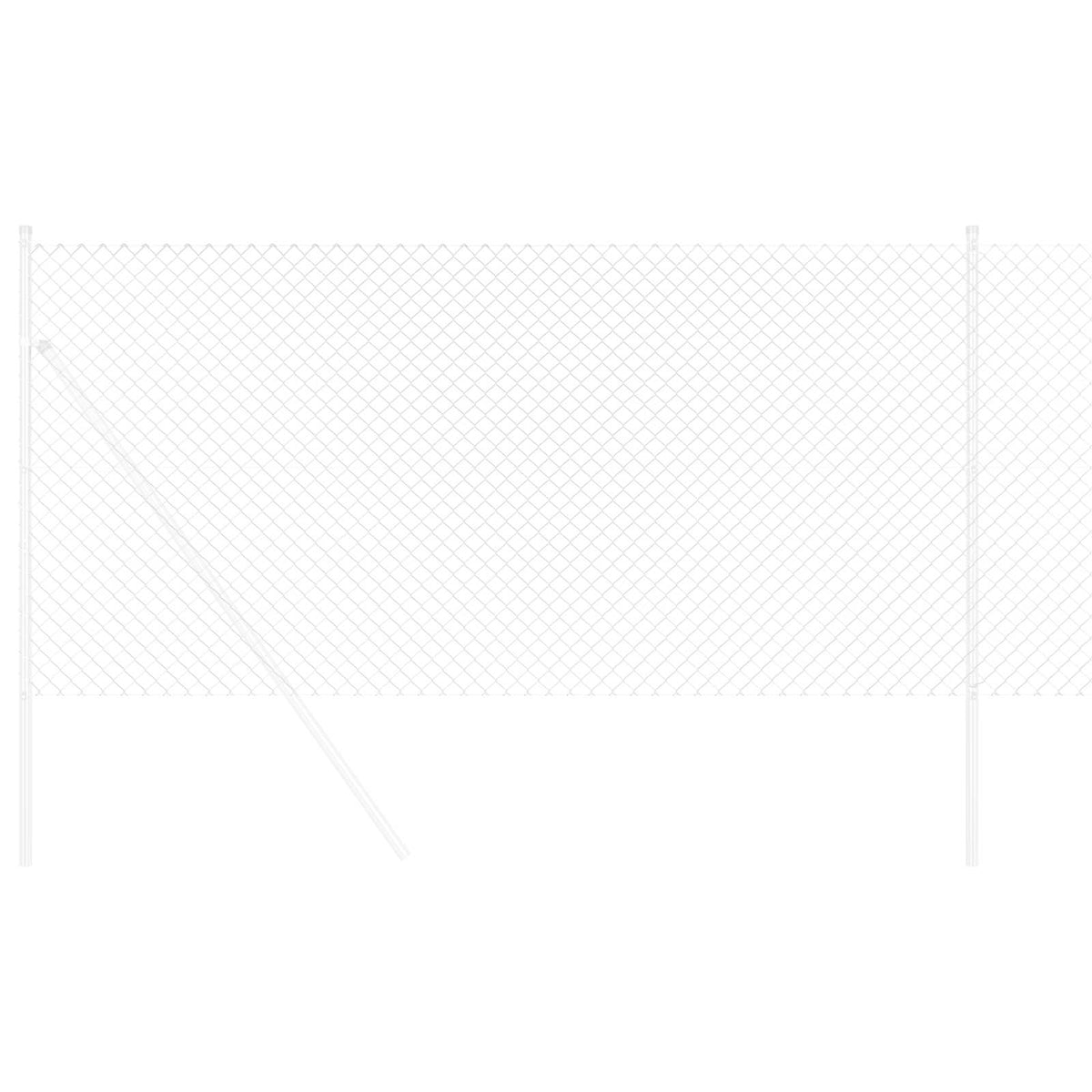 A section of chain link fence panel with support posts