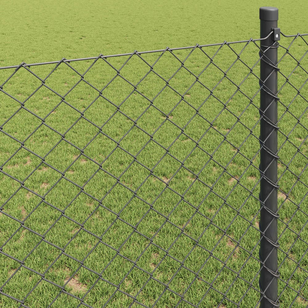 the fence panels close up showing the connection to a vertical metal post