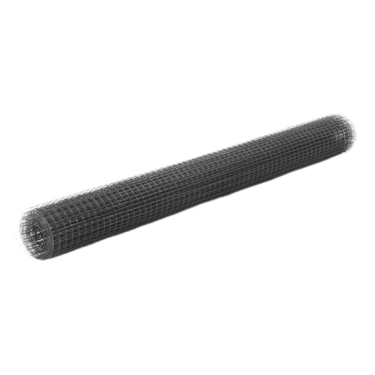 Chicken Wire Fence Steel with PVC Coating Grey Length 25 mm 10 x 0.4–50 x 1 m 10 x 1.5 m