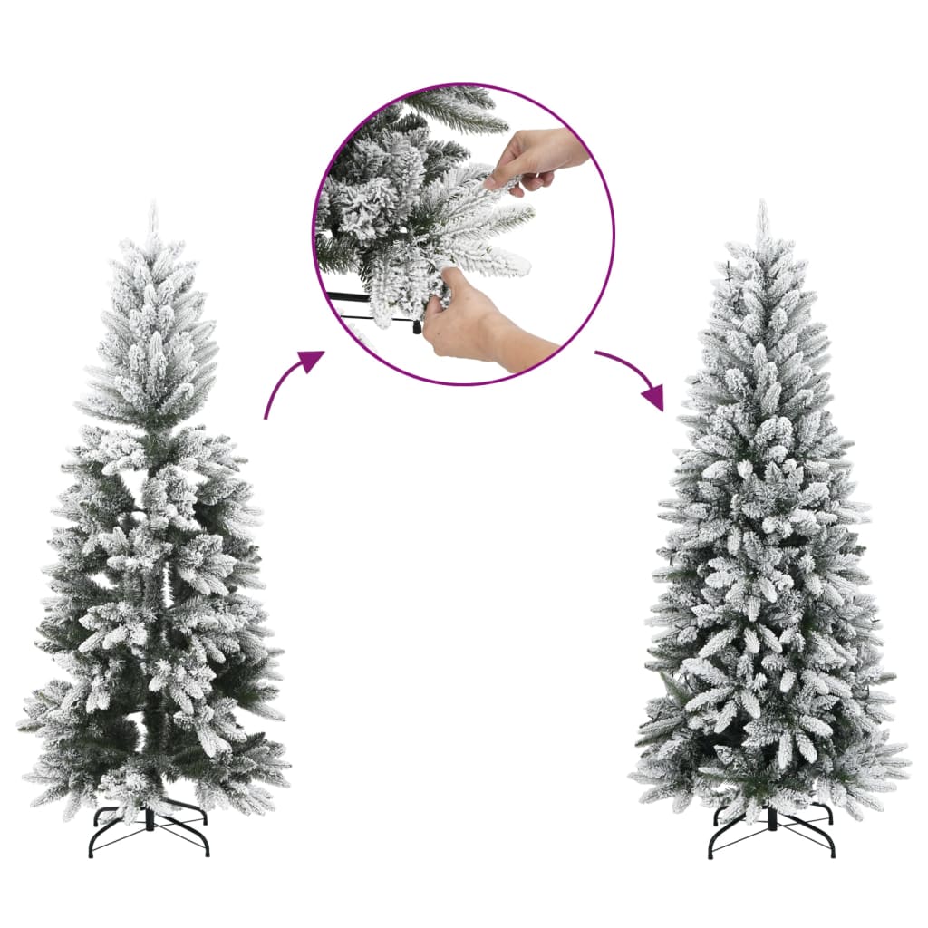 Assembly of the artificial Christmas tree showing how to attach branches