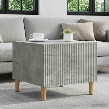 vidaXL Coffee Table Concrete Grey Engineered Wood in a living room setting with a sofa