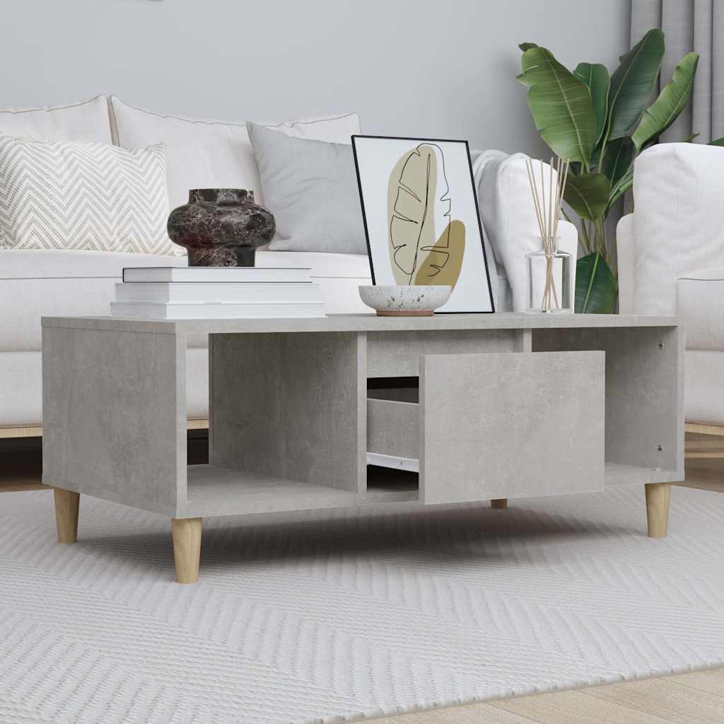 Coffee Table Concrete Grey Engineered Wood