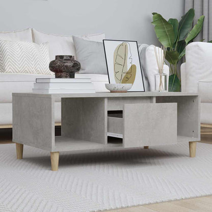Coffee Table Concrete Grey Engineered Wood