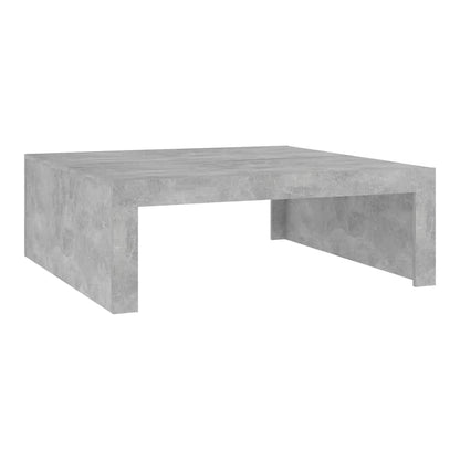 The concrete grey coffee table shown from the side