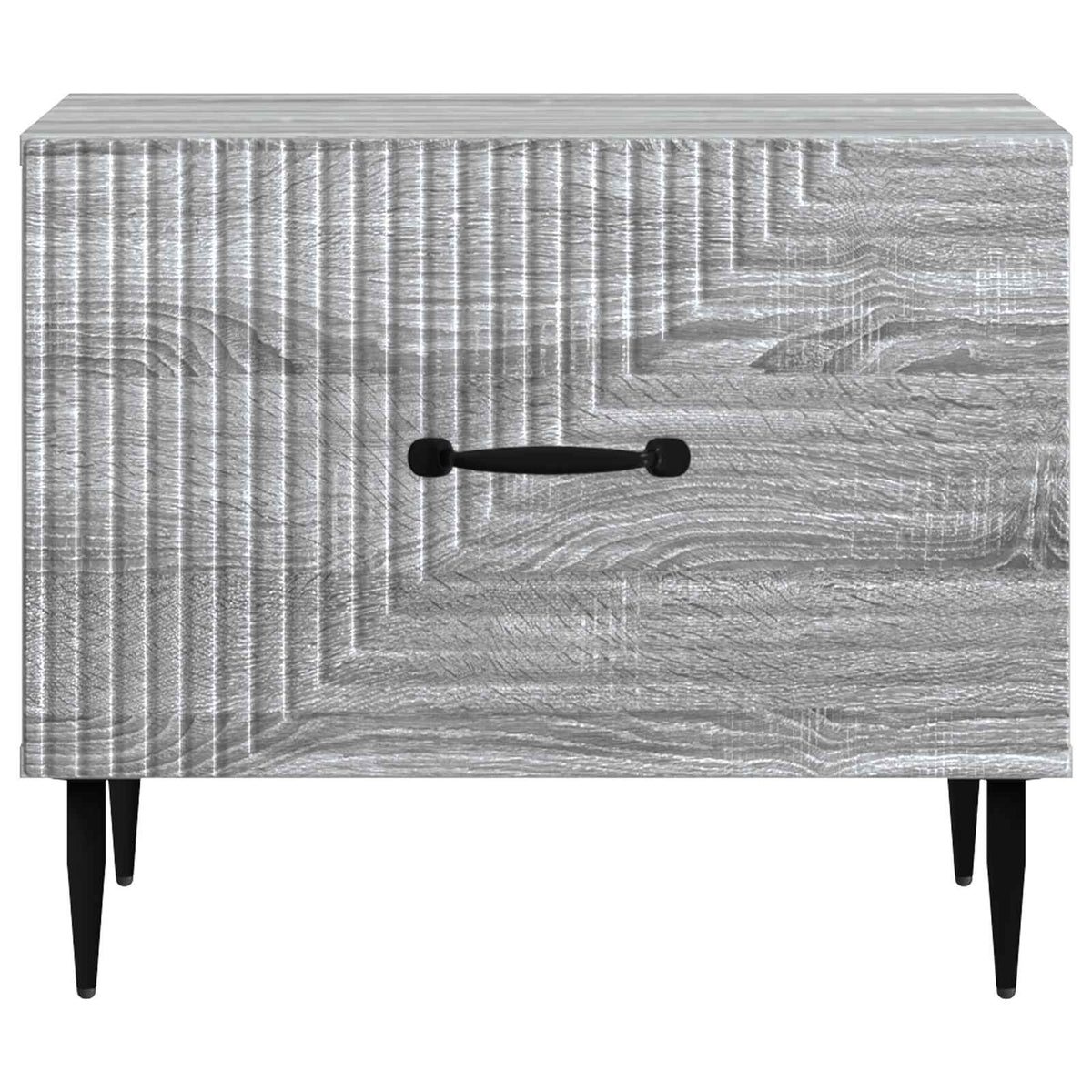 The coffee table with its drawer closed and a black handle