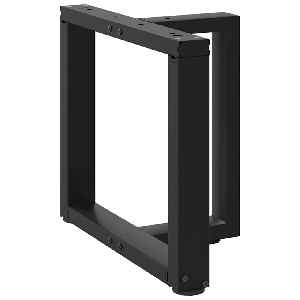 A single black steel T-shaped coffee table leg shown from a three-quarter angle