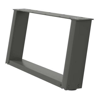 A single anthracite U-shaped table leg shown from the side