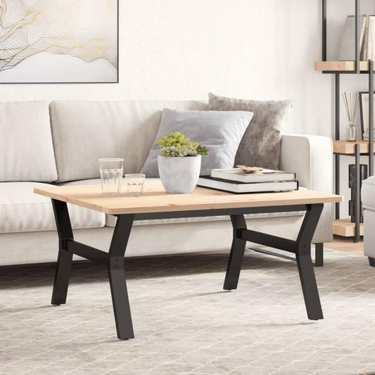 vidaXL Coffee Table Legs Y-Frame Steel, a set of four black metal legs with a Y-shaped design