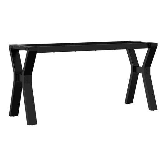 The Y-frame coffee table legs are made of black steel
