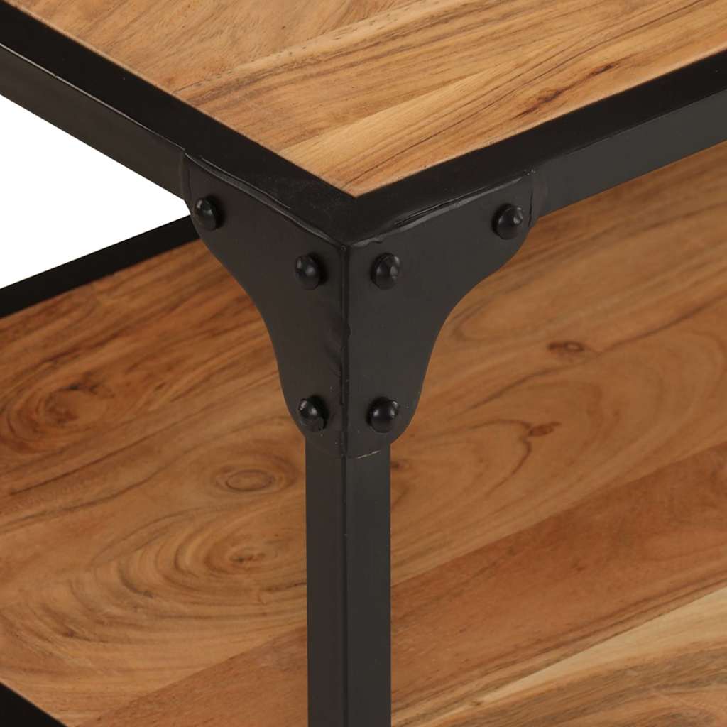 close-up of the corner joinery on the coffee table