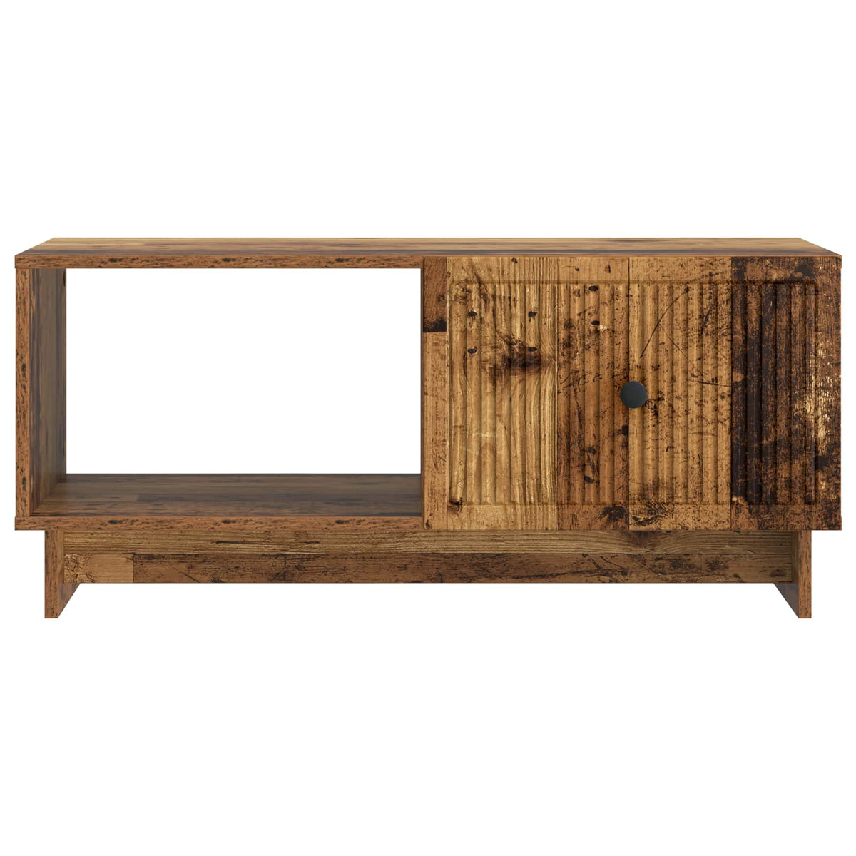 the coffee table showing the front with the cabinet door closed