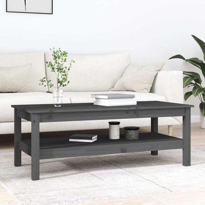 Coffee Table Solid Wood Pine Grey 110 cm 50 cm