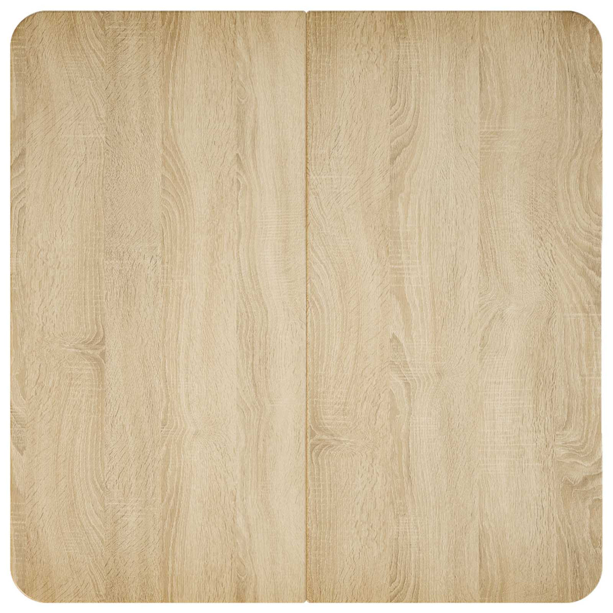 Close up of the wood effect surface of the coffee table
