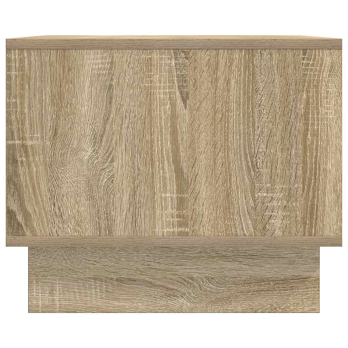 Close up of the wood grain texture on the side of the coffee table