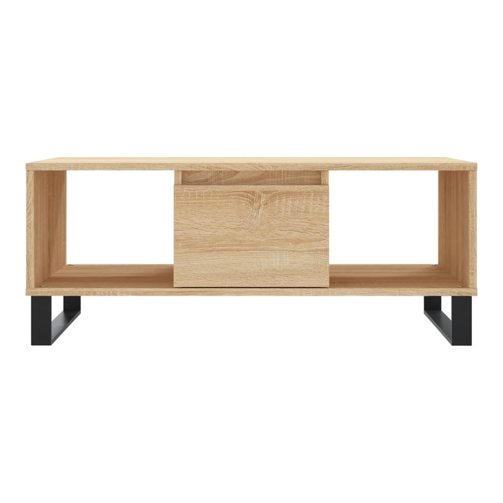 A plain front view of the sonoma oak engineered wood coffee table