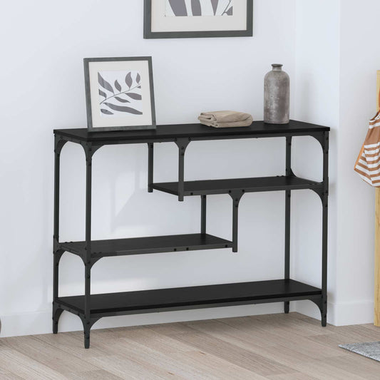Console Table 100x30x75 cm Engineered Wood Black oak