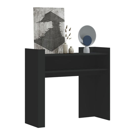 Console Table 100x35x90 cm Engineered Wood Black