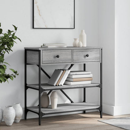 Console Table 75x34,5x75 cm Engineered Wood Grey sonoma