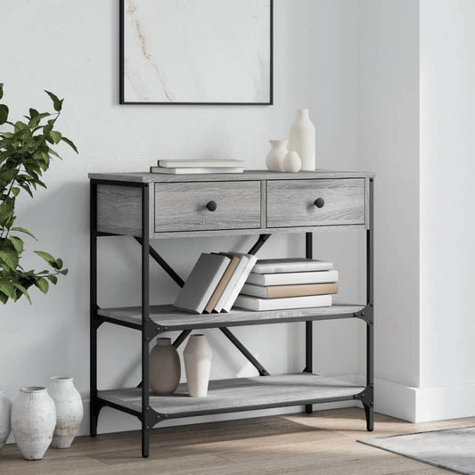 Console Table 75x34,5x75 cm Engineered Wood Grey sonoma