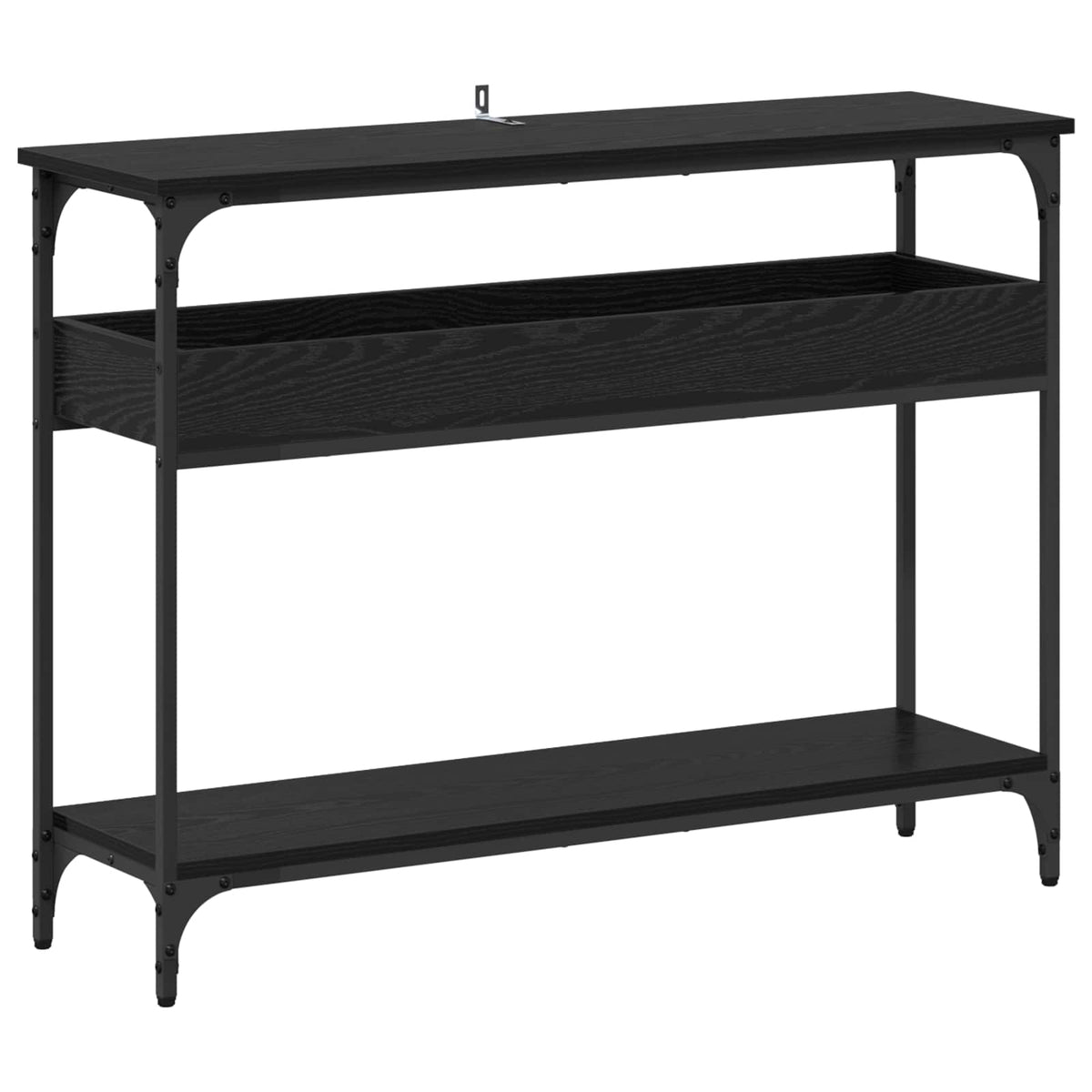 The console table shown against a plain white background with a wall mounting bracket