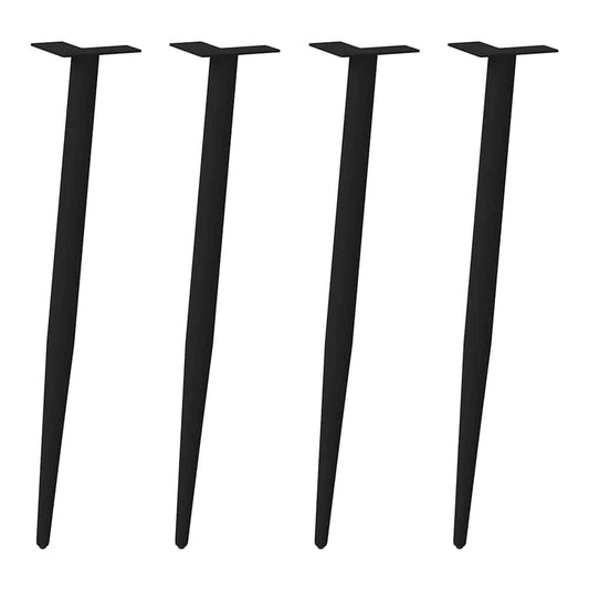 vidaXL Console Table Legs Conical Shape shown as a set of four black metal legs