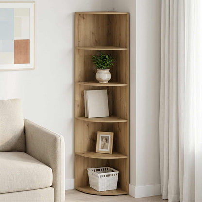 Corner Shelf 5-Tier 41.5 x 41.5 x 178 cm Engineered Wood Width 41.5 cm Height 178 cm Artisan oak